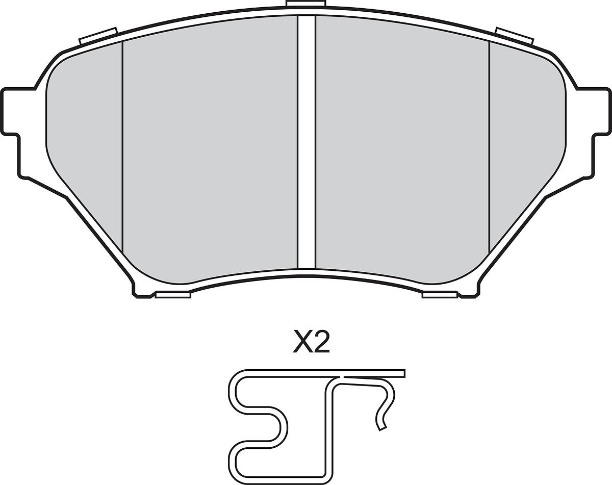 Jeu de 4 plaquettes de frein VALEO ref. 302827